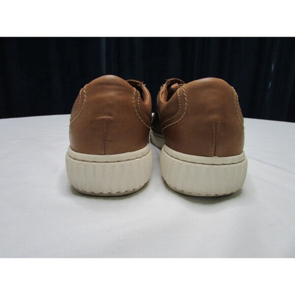 Clarks Collection Caroline Ella Leather Women's Sneakers Cognac Brown Size 8 - Picture 5 of 7